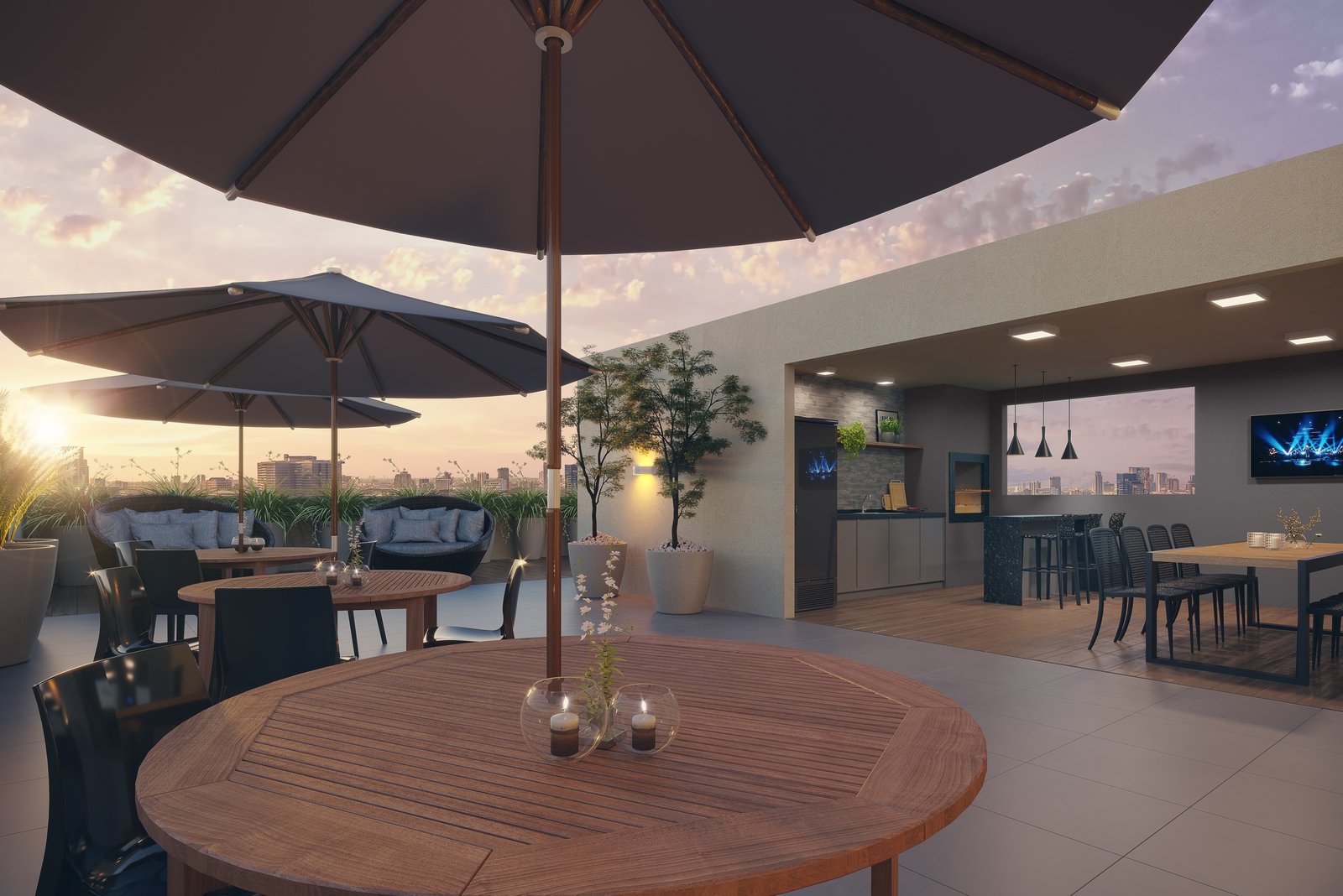 Instalações modernas e área de lazer do condomínio Vivaz Prime Laguna